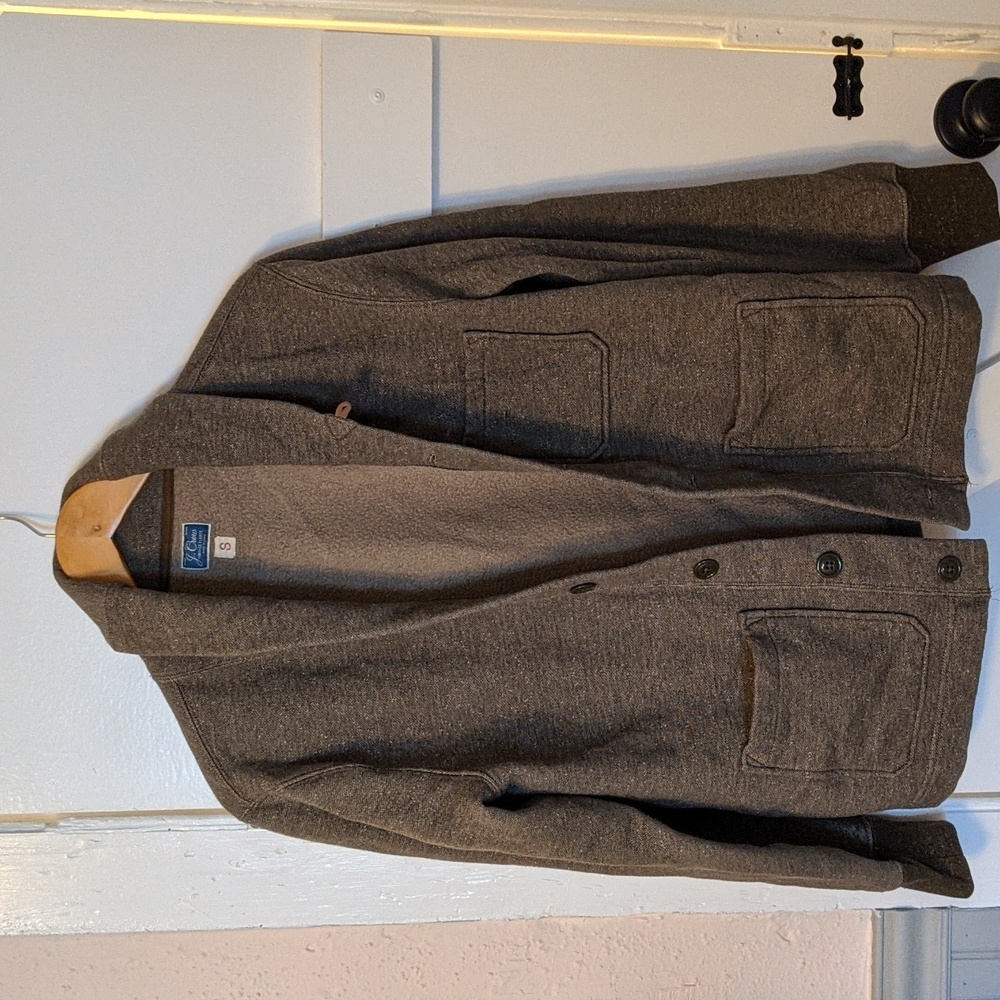 J. Crew Sweatshirt Cardigan Shawl Collar